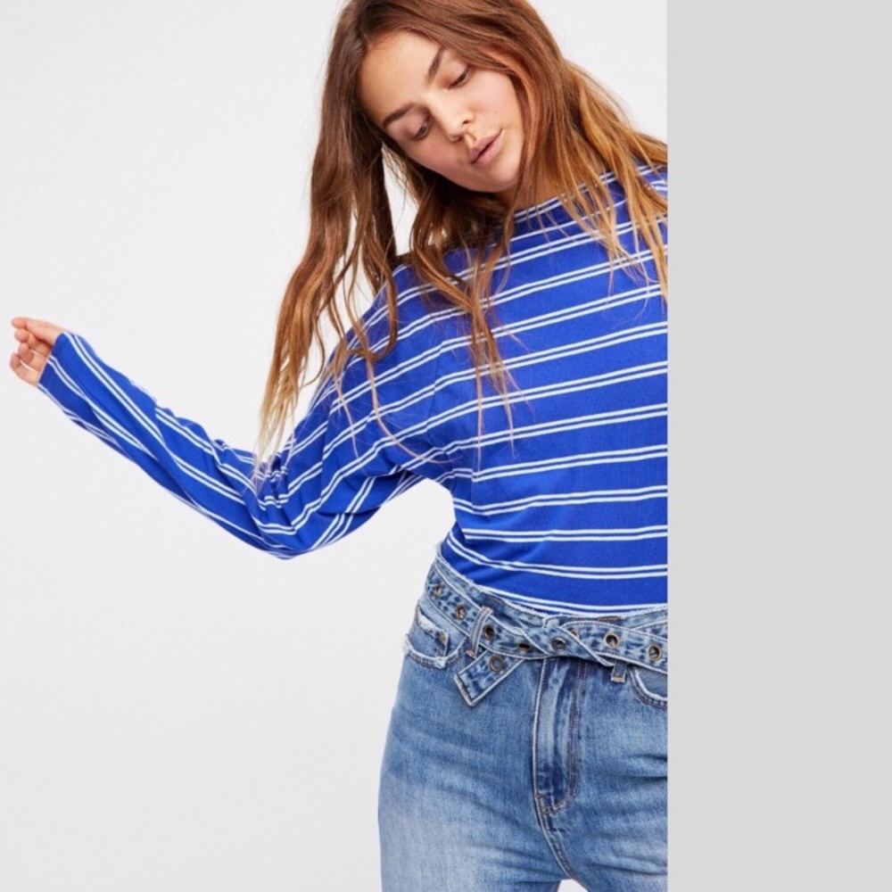 NWT Free People Ardmore Striped Top - Picture 3 of 4
